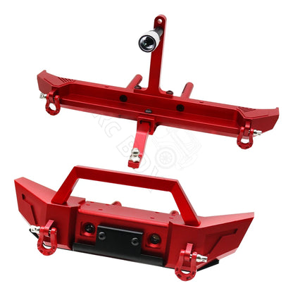 1/10 RC Crawler Metal Front & Rear Bumper Set w/ LED for Axial SCX10 III - EXPROTAS