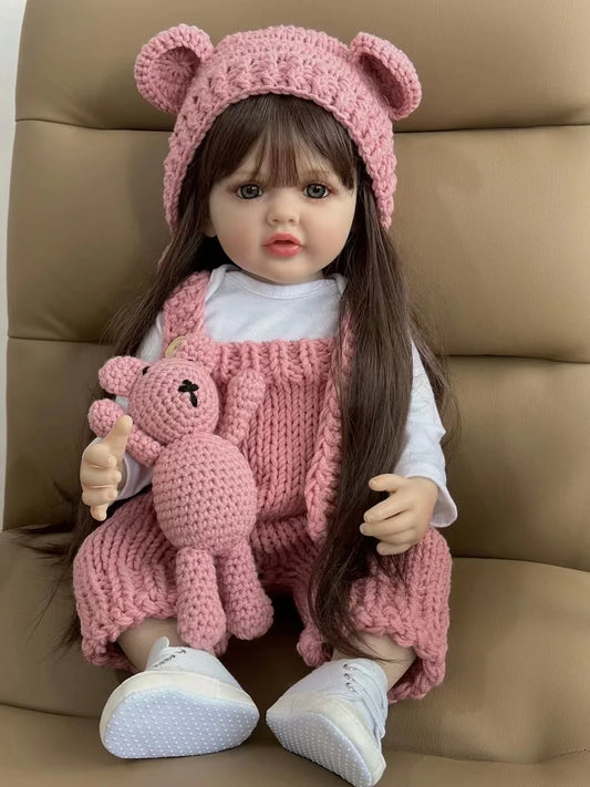 BZDOLL 55 CM 22 Inch Reborn Dolls Realistic Full Silicone Baby Bebe Newborn Girl Doll Princess Toddler Toy Gift-EXPROTAS
