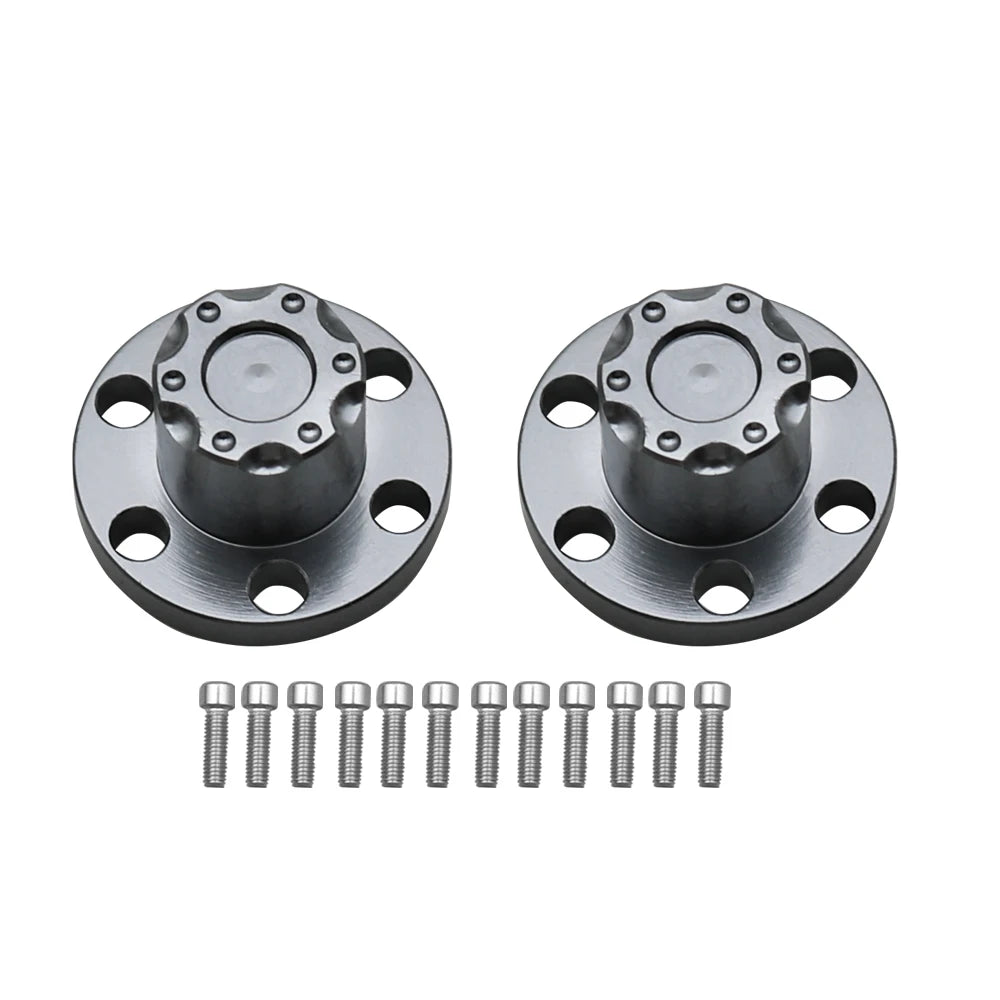 1/10 RC Crawler Metal Wheel Center Dust Caps 6-Hole for 1.9" & 2.2" Wheels - EXPROTAS