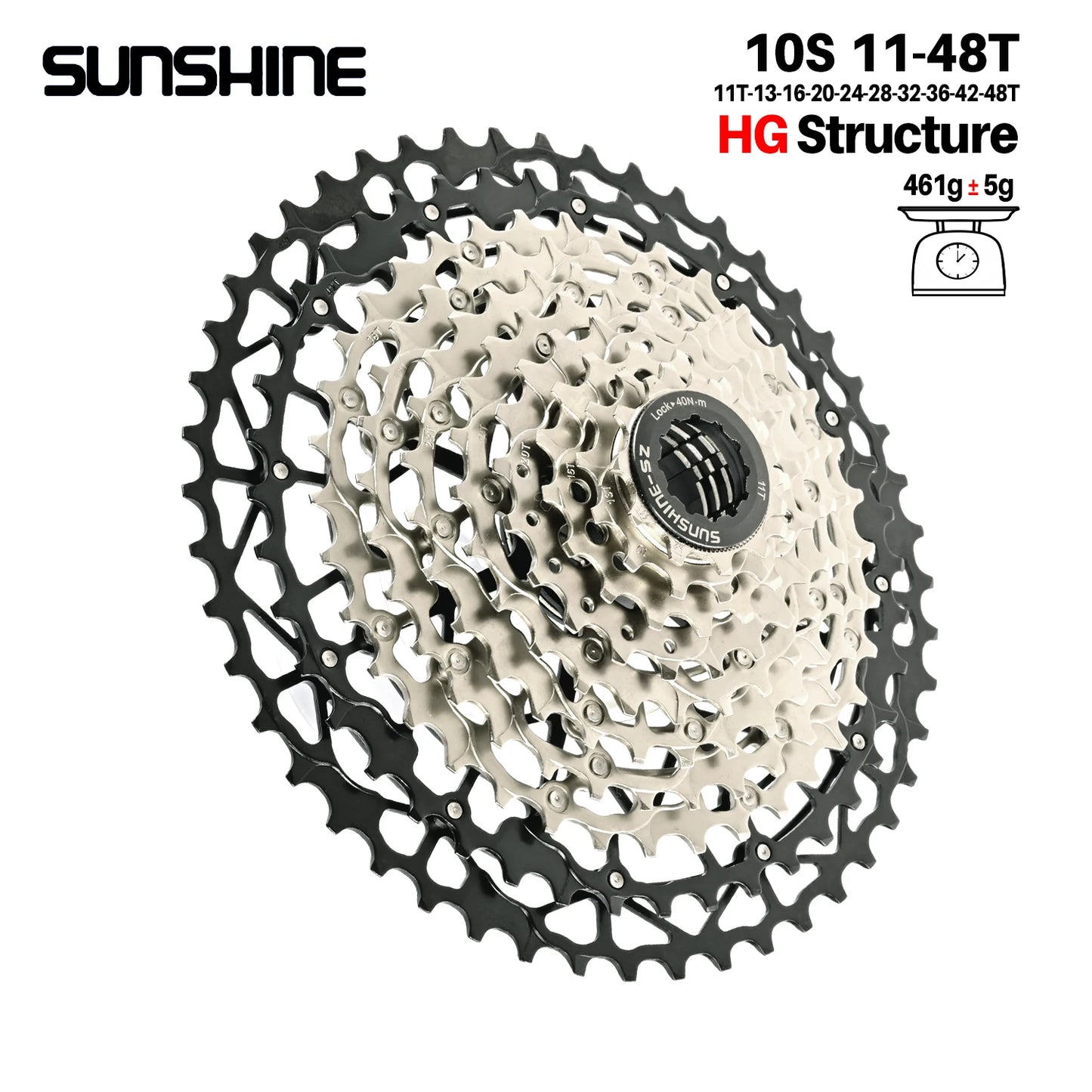 SUNSHINE Ultralight Carbon Steel Bicycle Cassette 9/10/11/12/13 Speed HG Sprocket MTB