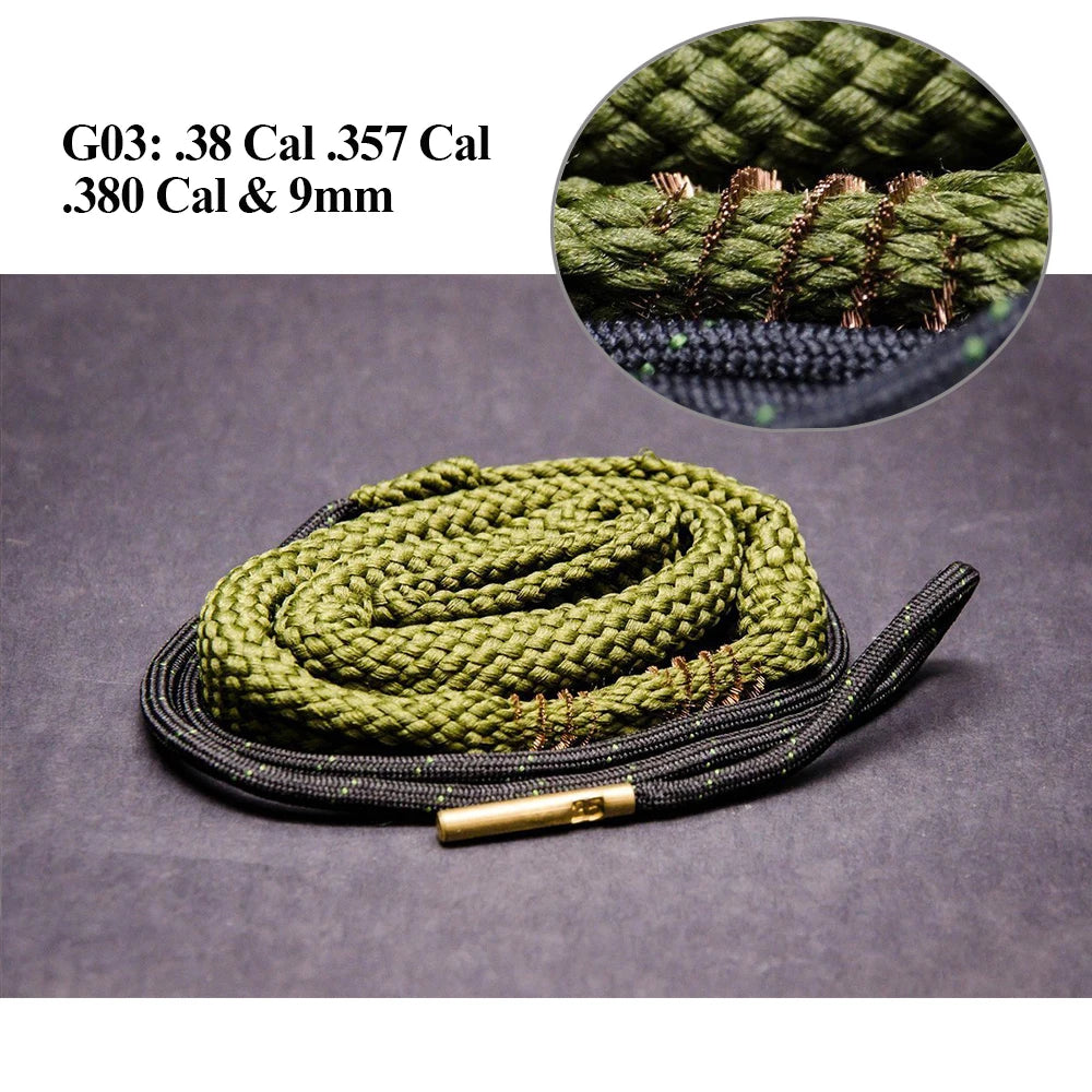 Rope Bore Cleaner for Rifle Shotgun 12GA 5.56mm 7.62mm Gun Cleaning Supplies