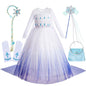 Disney Kids Frozen Birthday Party Princess Dress White Elsa Sequined Mesh Vestidos Halloween Cosplay Snow Queen Carnival Costume-EXPROTAS