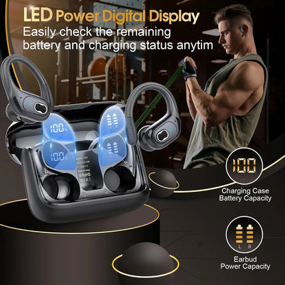 Wireless Bluetooth TWS Earbuds Noise Cancelling Waterproof Headset 5.4