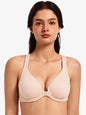 MELENECA Women’s Front Closure Racerback Underwire Bra Unlined Seamless Full Coverage