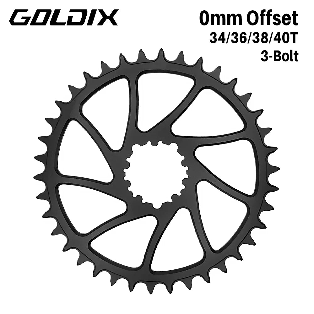 Goldix 0mm Offset Chainring Direct Mount Narrow Wide 34T 36T 38T 40T SRAM