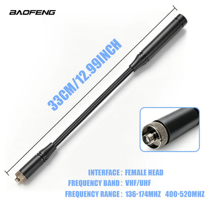 Antenna for Baofeng Walkie Talkie Dual Band SMA-Female Telescopic Radio