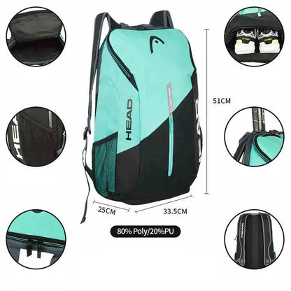 HEAD Tennis Backpack Original Sport Bag w/ Shoe Compartment for Tennis Badminton