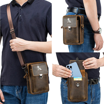 EXPROTAS Phone Waist Bag Crossbody Shoulder Bag for Men