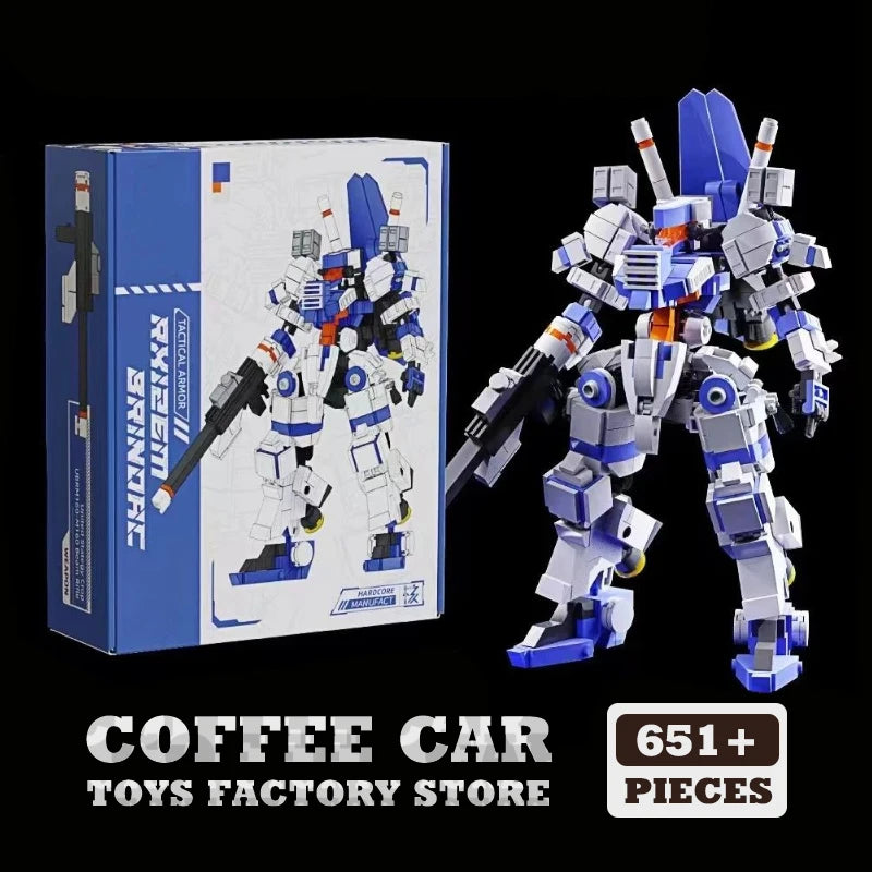 Mecha Warrior MOC Building Blocks Robot Armor Model Bricks Toy for Kids Adults