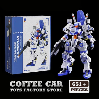 Mecha Warrior MOC Building Blocks Robot Armor Model Bricks Toy for Kids Adults