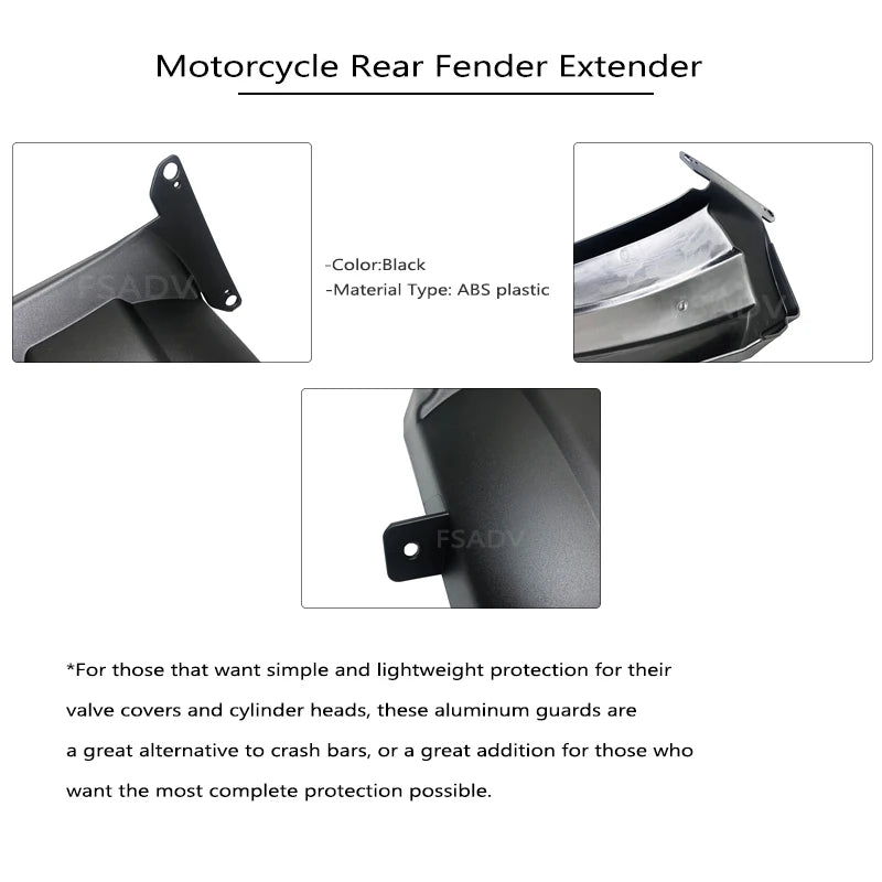 For HONDA NC750X NC750 X NC 750X 2012-2023 2018 2019 2020 2021 2022 Motorcycle Rear Fender Extender Mudguard Splash Guard Cover-EXPROTAS
