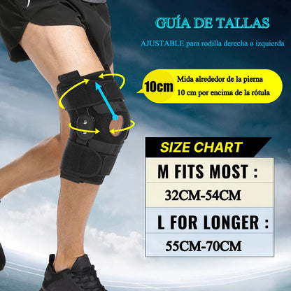 Hinged Knee Brace with Side Stabilizers & Patella Gel Pad for Men & Women - EXPROTAS