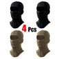 4Pcs Full Face Mask Balaclava Cycling Ski Motorcycle Warm Black Men