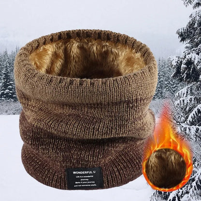Winter Knitted Scarf Women Neck Warm Cashmere Snood Soft Wool Wrap