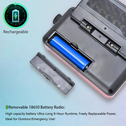 Portable Bluetooth Speaker Solar FM Radio USB Rechargeable Outdoor Music