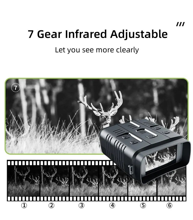 4K Night Vision Binoculars Device 10x Digital 800m Full Dark 8W Infrared WiFi Telescope Goggles For Hunting Camping Video Record-EXPROTAS