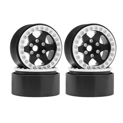 1.9" Metal 6-Spoke Beadlock Wheel Rim for 1/10 RC Crawler TRX4 SCX10 Capra D90 - EXPROTAS