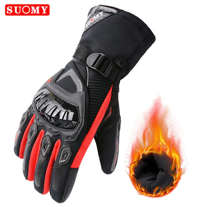 SUOMY Winter Motorcycle Gloves Waterproof Warm Pink Purple Riding Gloves for Women