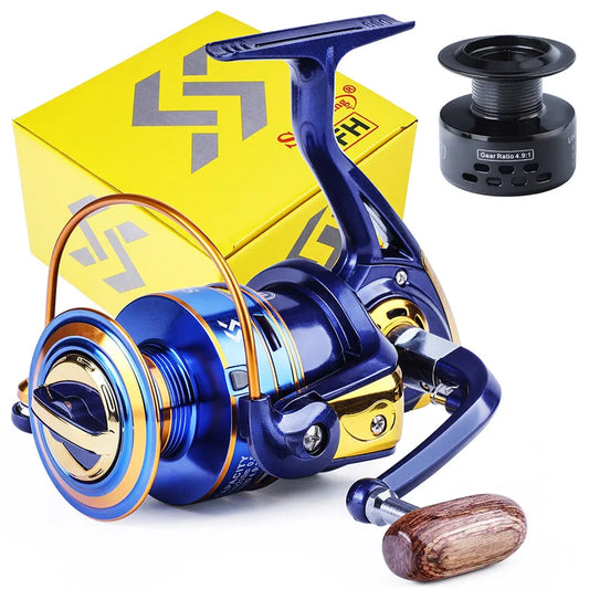Spinning Fishing Reel 1000-7000 12BB Metal Spool Sougayilang 5-18kg Drag