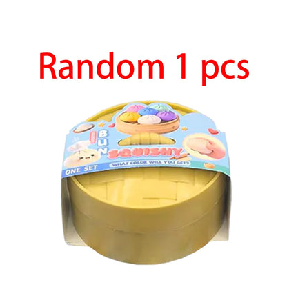 Blind Box Dumpling Squishy Toy Stress Relief 6pcs Colorful Mystery