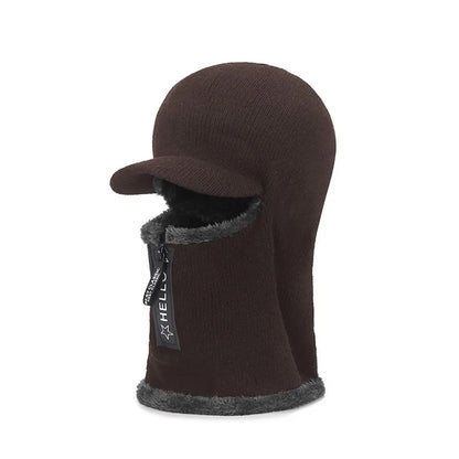 Men's Outdoor Ear Protection Warm Wool Hat Knitted Winter Cap Windproof
