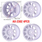 1/10 RC Wheels & Tires Set 12mm Hex On-Road Drift/Rally for Tamiya TT-02 Compatible Chassis