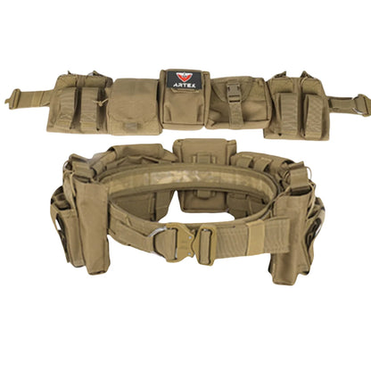 Tactical Battle Duty Belt Set w/ Pouches Airsoft Law Enforcement Utility Gear