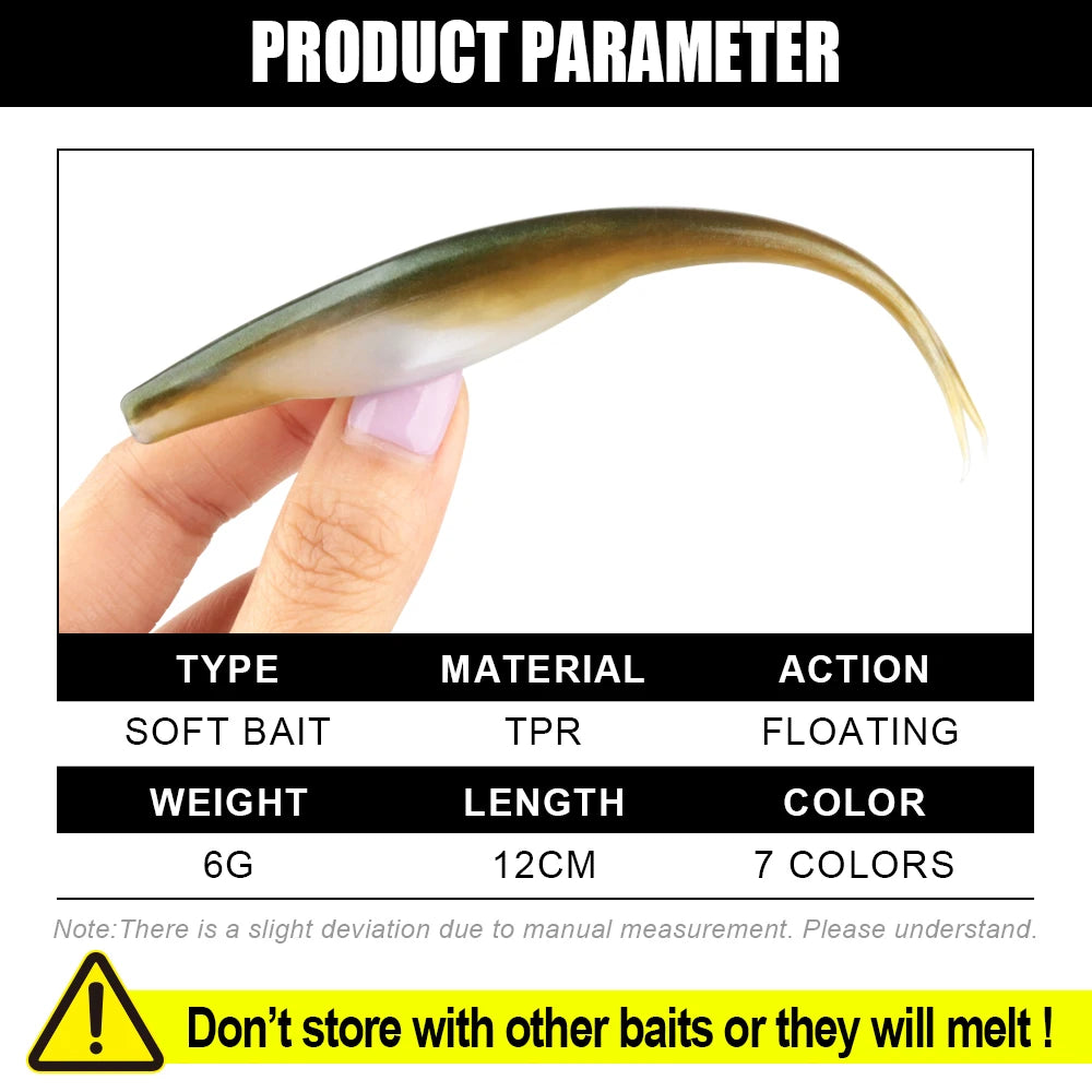 Fishing Lure Spinpoler Soft Swimbait for Bass Pike Zander Perch 5 Inch