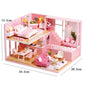 Wooden Miniature Duplex Dollhouse DIY 3D Puzzle Kit with Furniture LED Decoration Gift - EXPROTAS