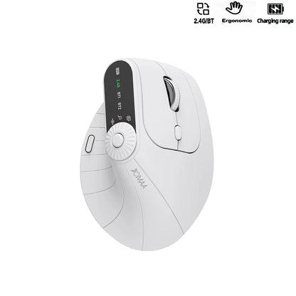 Wireless Vertical Mouse Rechargeable Ergonomic Optical Mice with Adjustment Knob
