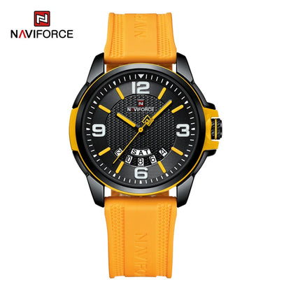 Original Brand NAVIFORCE 2024 New Quartz Watch for Men Waterproof Silicone Strap Business Male Classic Wrist watches Date Clock-EXPROTAS