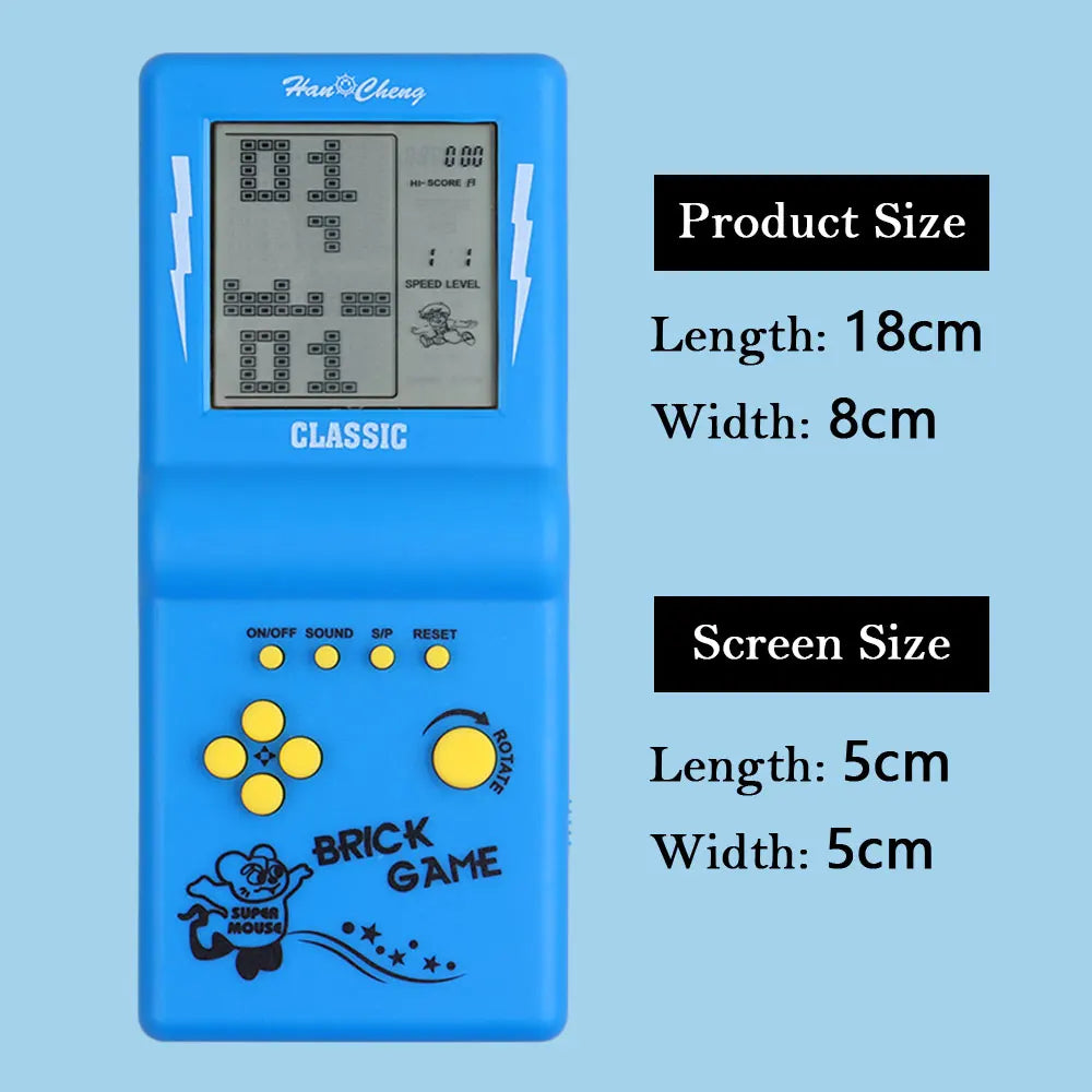 Rechargeable Portable Pocket Game Console for Tetris Machine Puzzle Toys