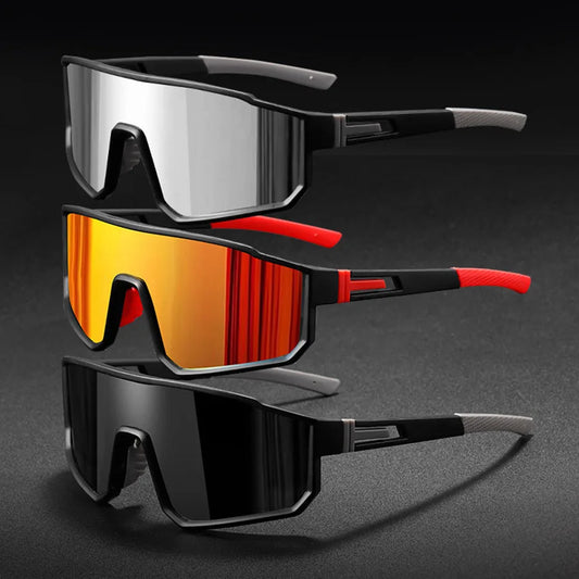 Men's Oversized Cycling Glasses Windproof Colorful Sports Sunglasses