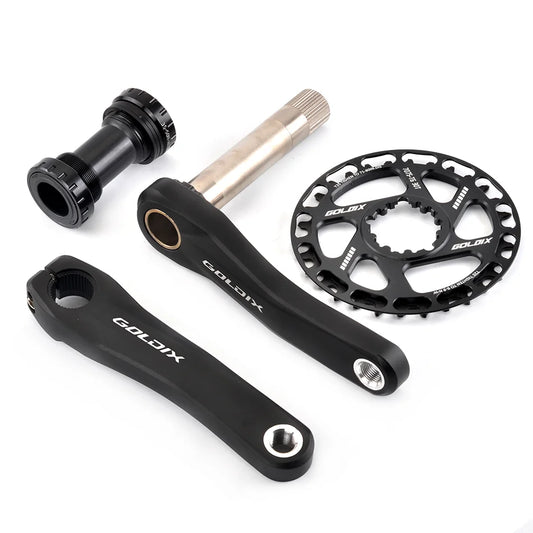 GOLDIX Kids Bicycle Crankset MTB Youth Crank 110–160mm with 28–38T Chainring - EXPROTAS