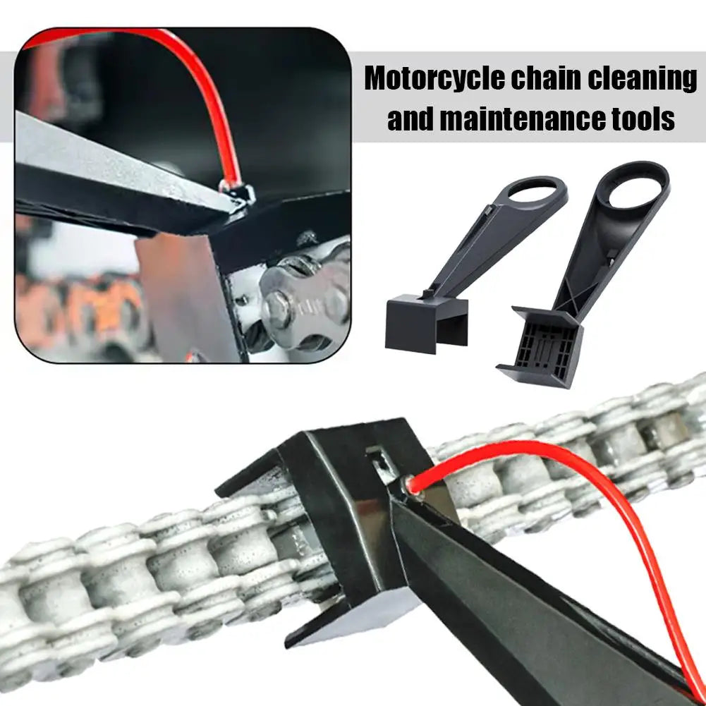 Motorcycle Chain Cleaner Brush Gear Lube for Bike Maintenance