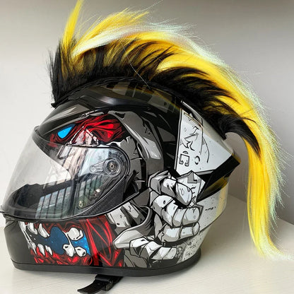 Helmet Wig Motorcycle Decoration Cockscomb Full Face Off Road Stickers