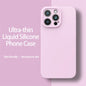 Ultra-Thin Liquid Silicone Case for iPhone 13-16 Pro Max Plus Soft Cover