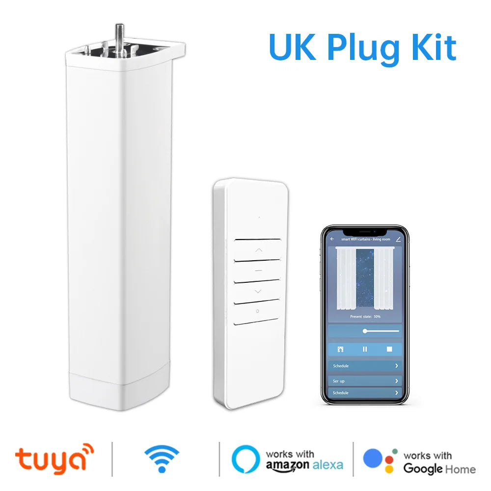 Tuya Smart Curtain Motor WiFi Zigbee RF Remote Alexa Google App Control - EXPROTAS