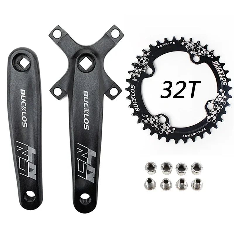MTB Bike Crankset 170mm Narrow Wide Chainring Bucklos Single Arm