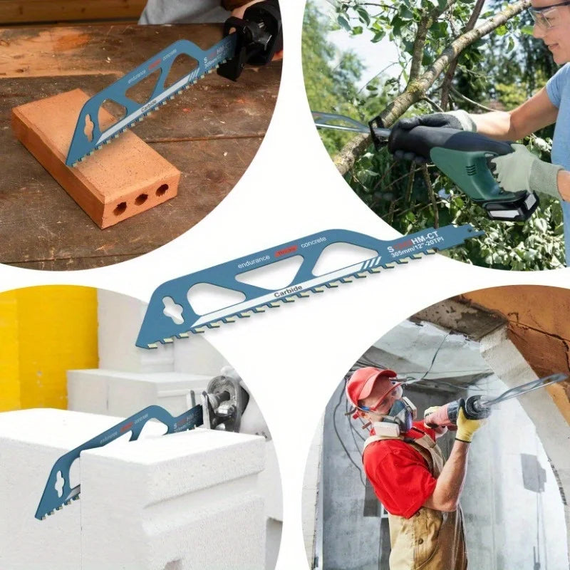 12" Demolition Reciprocating Saw Blade Masonry Brick Wood Metal Cutter