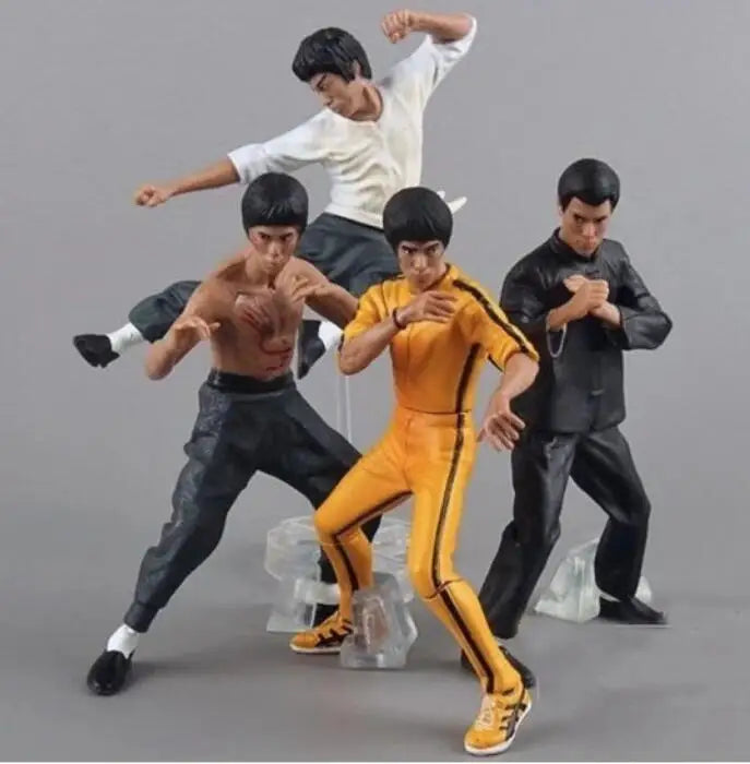 4pcs Chinese Kung Fu PVC Figure Set 10cm Collectible Models
