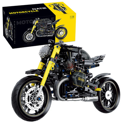 1:8 MOC Racing Motorcycle Building Blocks 600+pcs Technical Motorbike Model Toy Gift