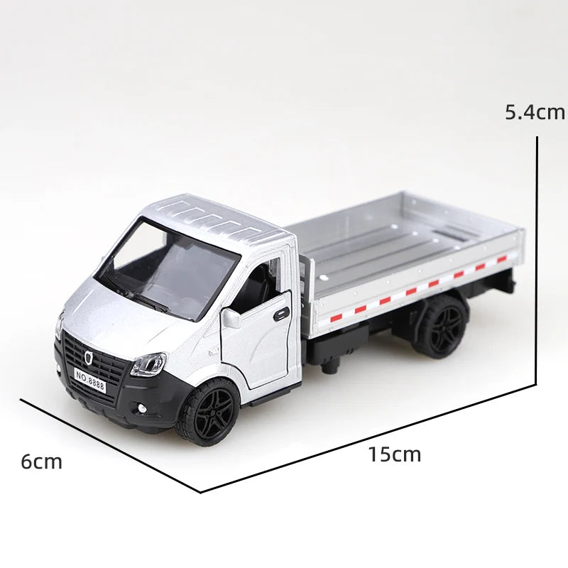 1/34 Scale Alloy Pullback Truck Die-Cast Metal Cargo Boy's Toy
