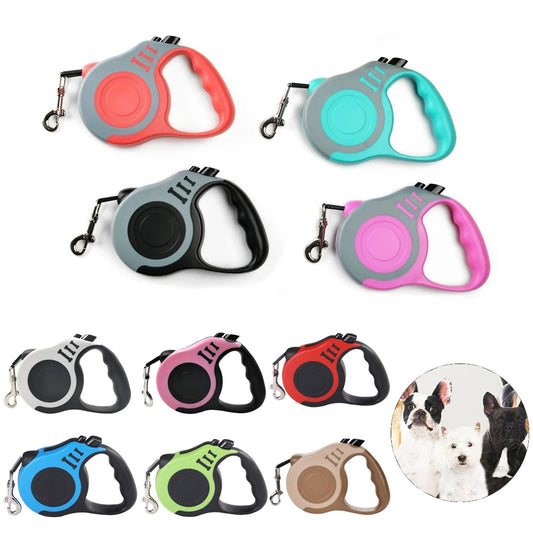 Retractable Dog Lead 3m 5m Nylon Leash for Small Medium Large Dogs Cats