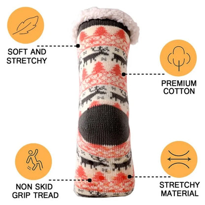 Winter Warm Fuzzy Fluffy Socks Non Slip Cozy Slipper Christmas Gift