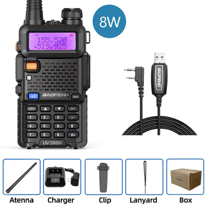 Baofeng Two Way Radio Walkie Talkie Dual Band UHF VHF 5W 8W Ham