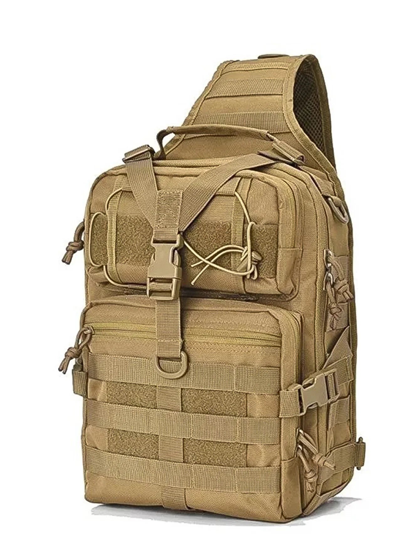 Shoulder Crossbody Bag Large Capacity with Zipper Compartments MOLLE System