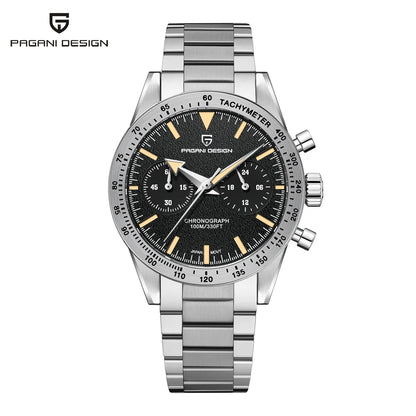 PAGANI DESIGN 2023 Mens watches Moon Quartz  Watch men speed Sport waterproof Chronograph AR Sapphire VK64 Steel Retro Luminous-EXPROTAS