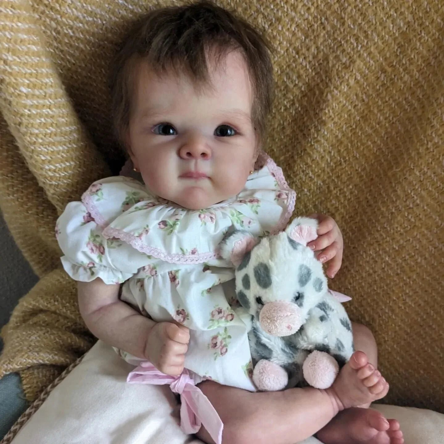 50cm Bettie Reborn Baby Doll Rooted Hair Soft Cloth Body Painted Veins Bebe