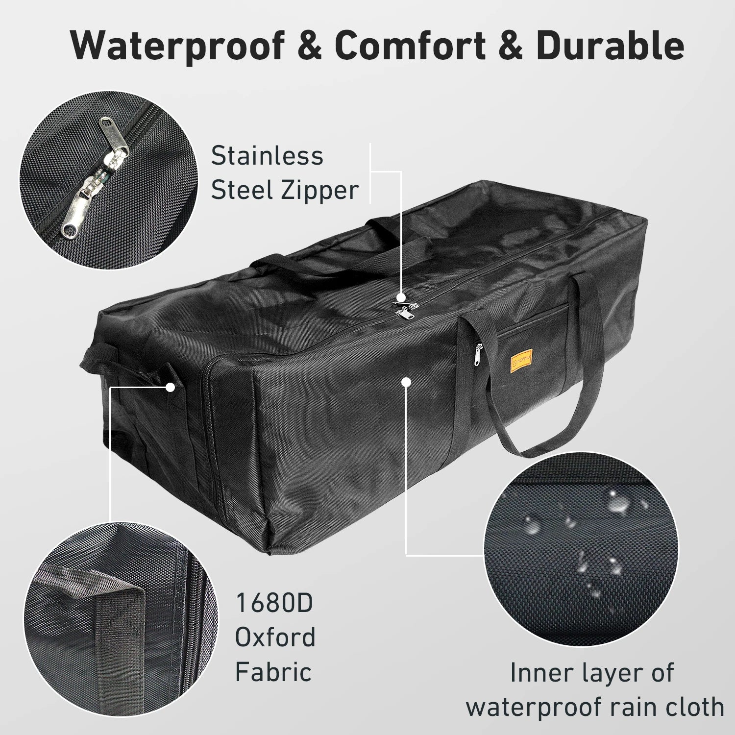 Westtune Camping Tools Storage Bag Folding Large Capacity Accessories Box Portbale Travel Bag for Family Outdoor Activities 100L-EXPROTAS